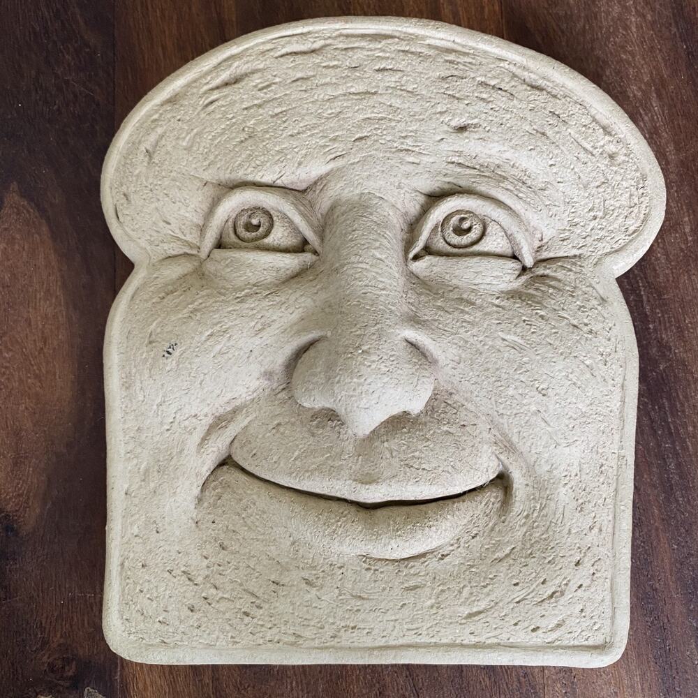 Carruth Studio “Nice To Be Kneaded” Bread Toast Face 6" Wall Hanging Plaque
